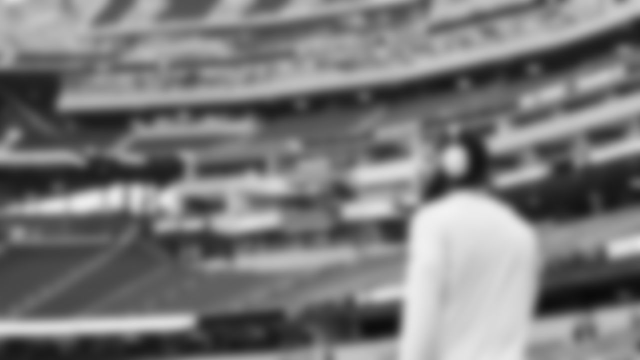 Seahawks linebacker Ernest Jones IV (13) during pregame warmups at SoFi Stadium for the Week 11 matchup at the L.A. Rams.