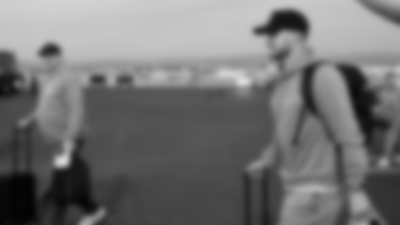 Seahawks quarterback Sam Darnold (14) arrived in the Bay Area on Sunday, February 1, 2026.