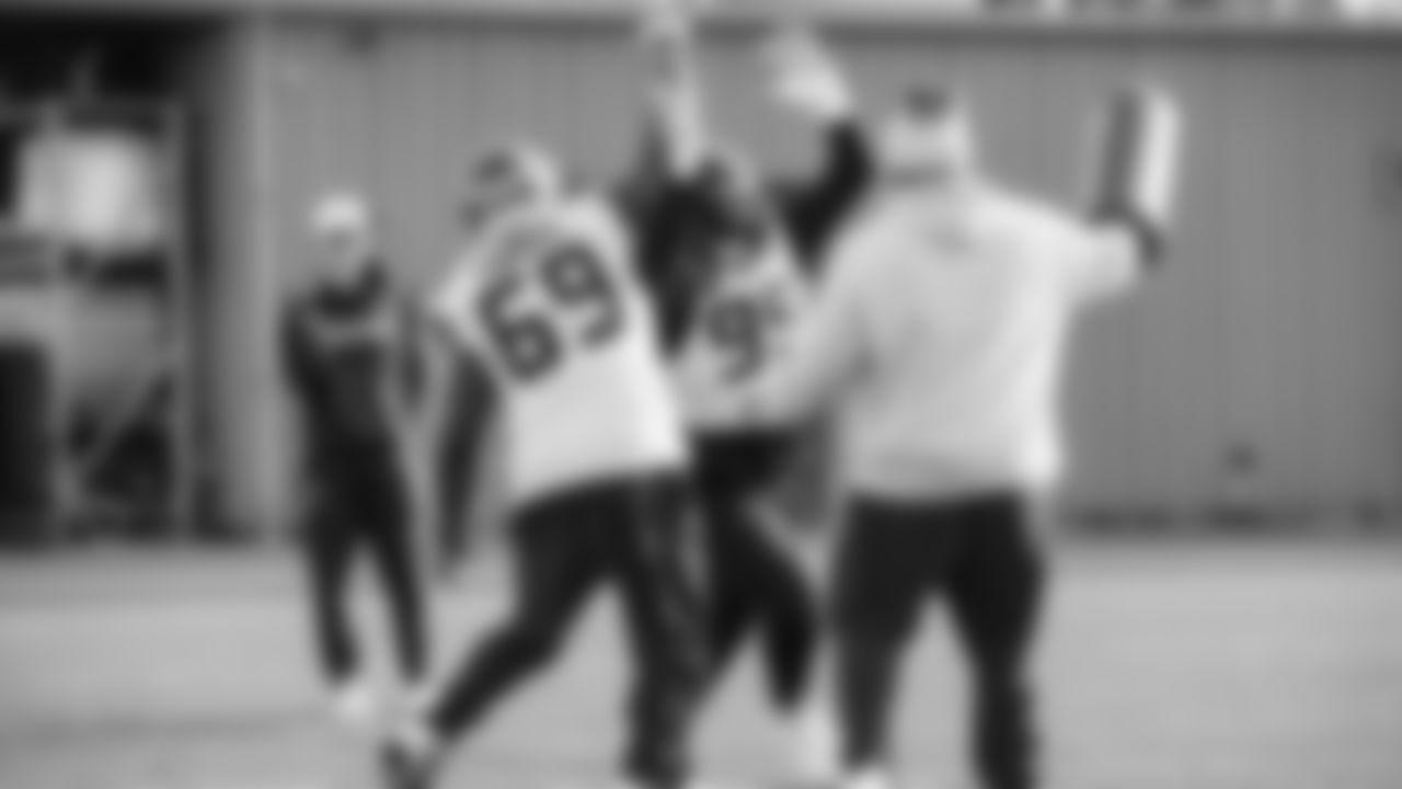 Seahawks defensive end Leonard Williams (99) practiced on Thursday, January 22, 2026 at the Virginia Mason Athletic Center.