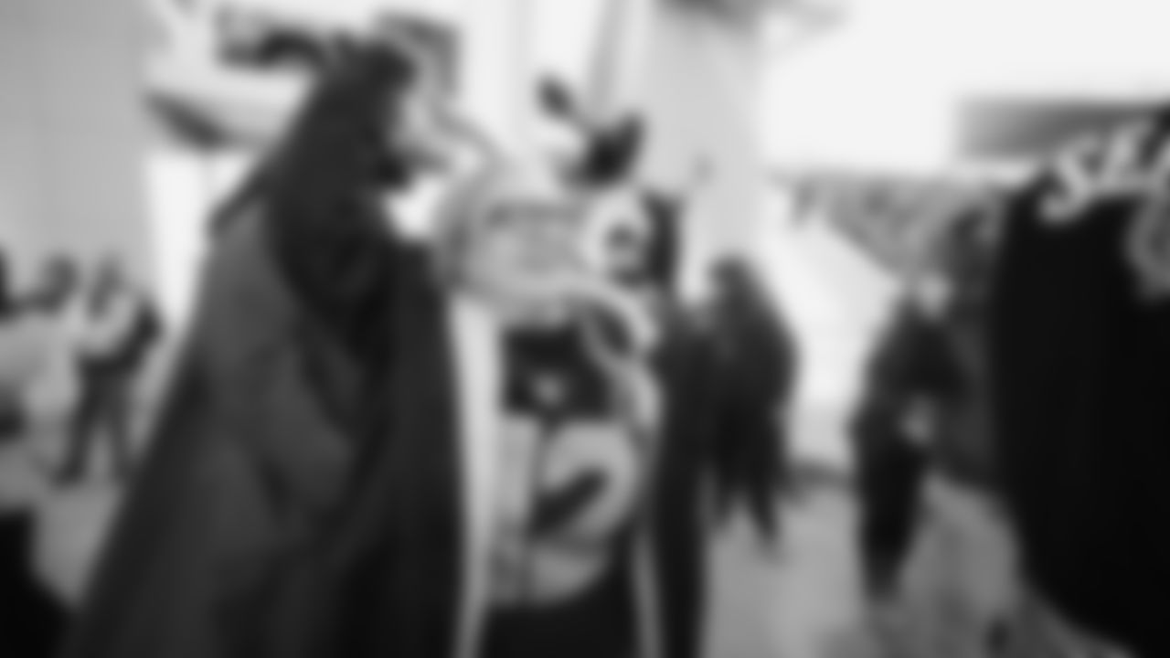 Jody Allen raising the flag before the NFC Championship kickoff on January 25, 2026.