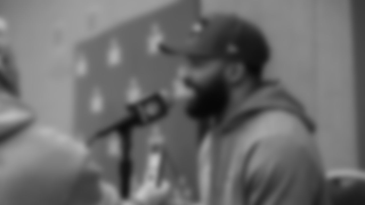 Seahawks safety Julian Love (20) at day one of press conference Media Availability on February 3, 2026.