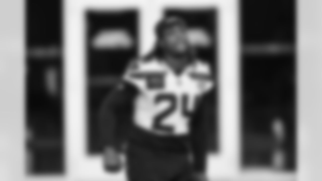 Seahawks safety K'Von Wallace (24) practiced on Wednesday, December 11, 2024 at the Virginia Mason Athletic Center