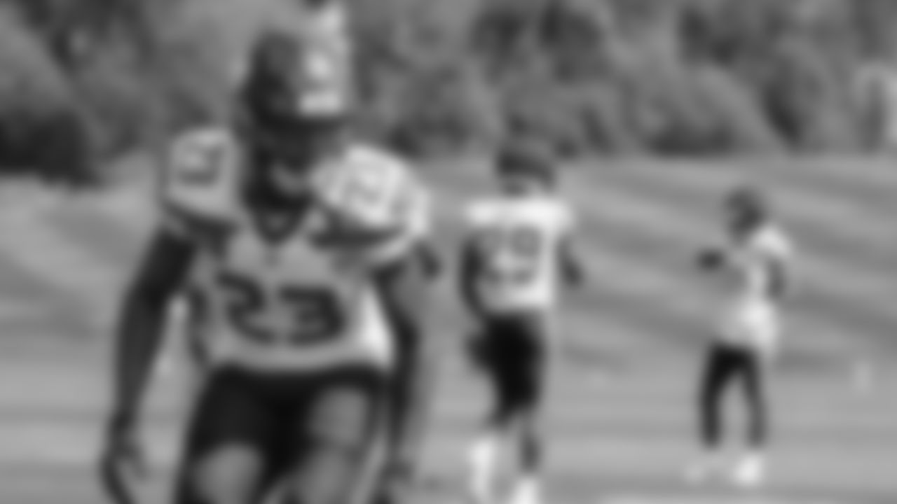 Seahawks safety D'Anthony Bell (23) practiced on Wednesday, September 3, 2025 at the Virginia Mason Athletic Center.
