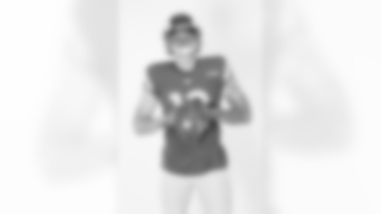 Los Angeles Rams tight end Terrance Ferguson (18) poses for a portrait during the NFLPA Rookie Premiere on Saturday, May 17, 2025 in Thousand Oaks, Calif. (Ben Liebenberg/NFL)