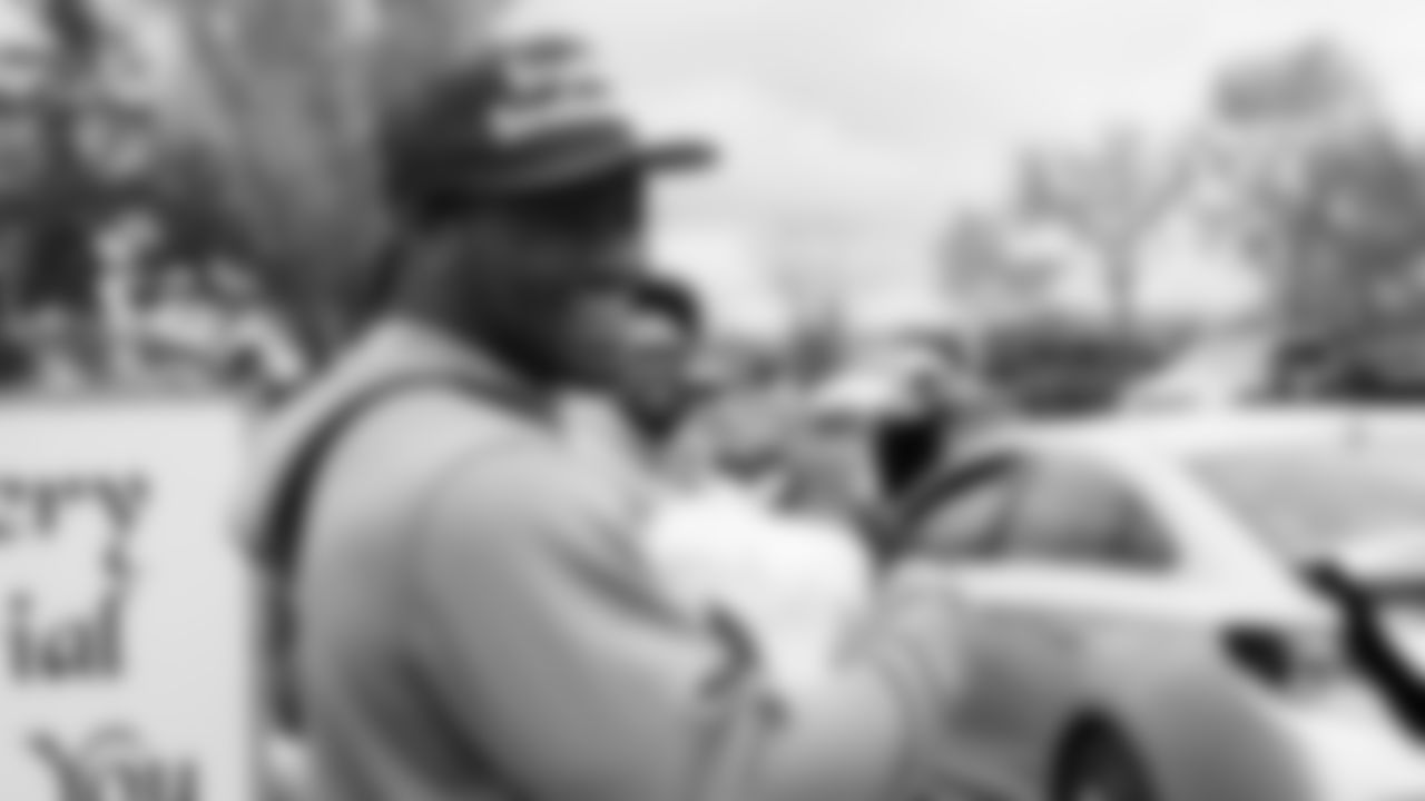 Seahawks Legend Marcus Trufant, quarterback Jalen Milroe, Blitz and the Seahawks Dancers participated in the Tacoma Police Department and Friends Thanksgiving Turkey Giveaway on November 18, 2025.