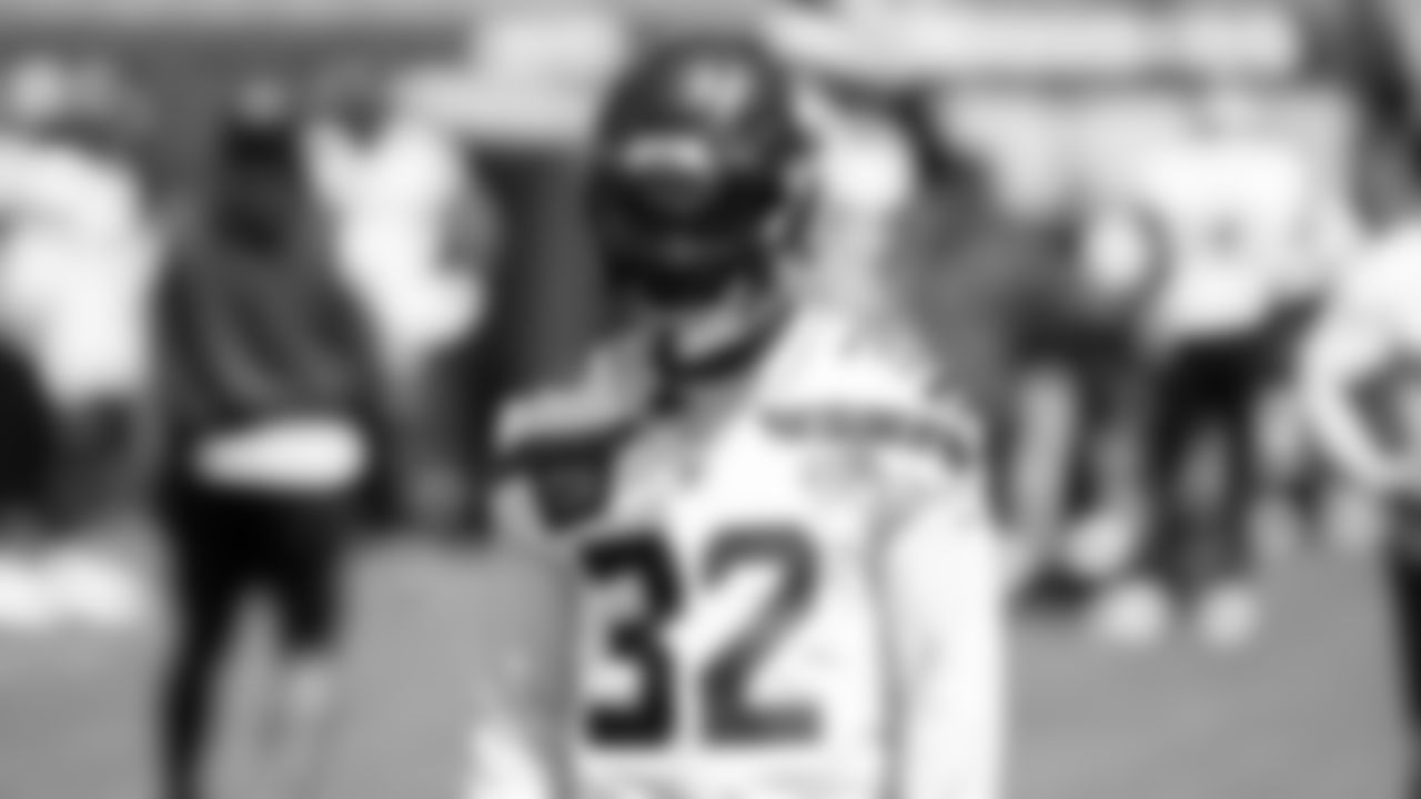 Seahawks safety Jerrick Reed II (32) participated in a workout on day one of OTAs on Tuesday, May 27, 2025 at the Virginia Mason Athletic Center.