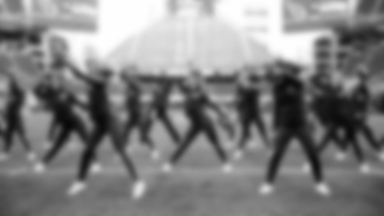 A backstage look of the dancers preparing for the Week 10 matchup against the Cardinals on November 9, 2025