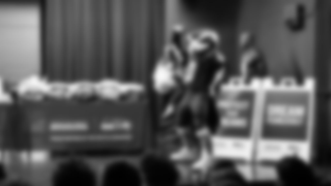 The Seahawks and American Family Insurance teamed up to empower local high school athletes and promote player safety with the donation of 150 Guardian Caps to the football teams at Chief Sealth International High School and Curtis Senior High School.