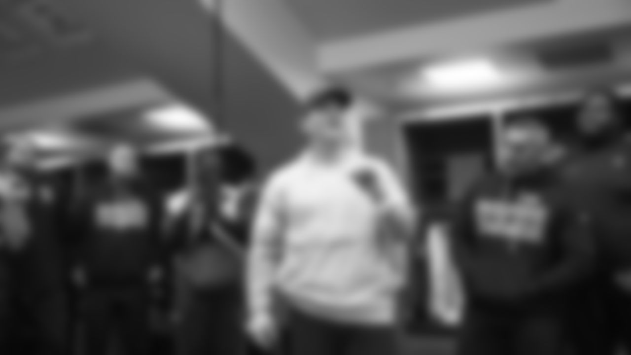 The Seahawks celebrated the 18-16 victory vs. the Colts in Week 15 at Lumen Field.