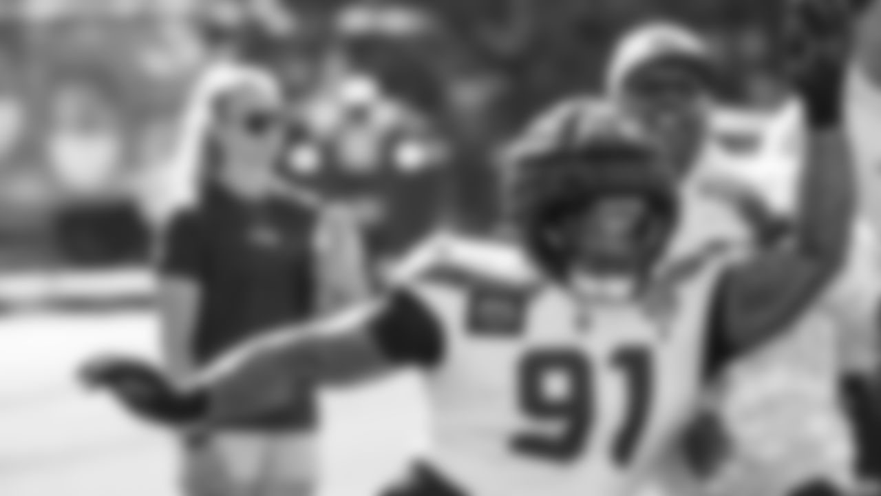 Seahawks defensive tackle Byron Murphy II (91) practiced on Wednesday, September 17, 2025 at the Virginia Mason Athletic Center.