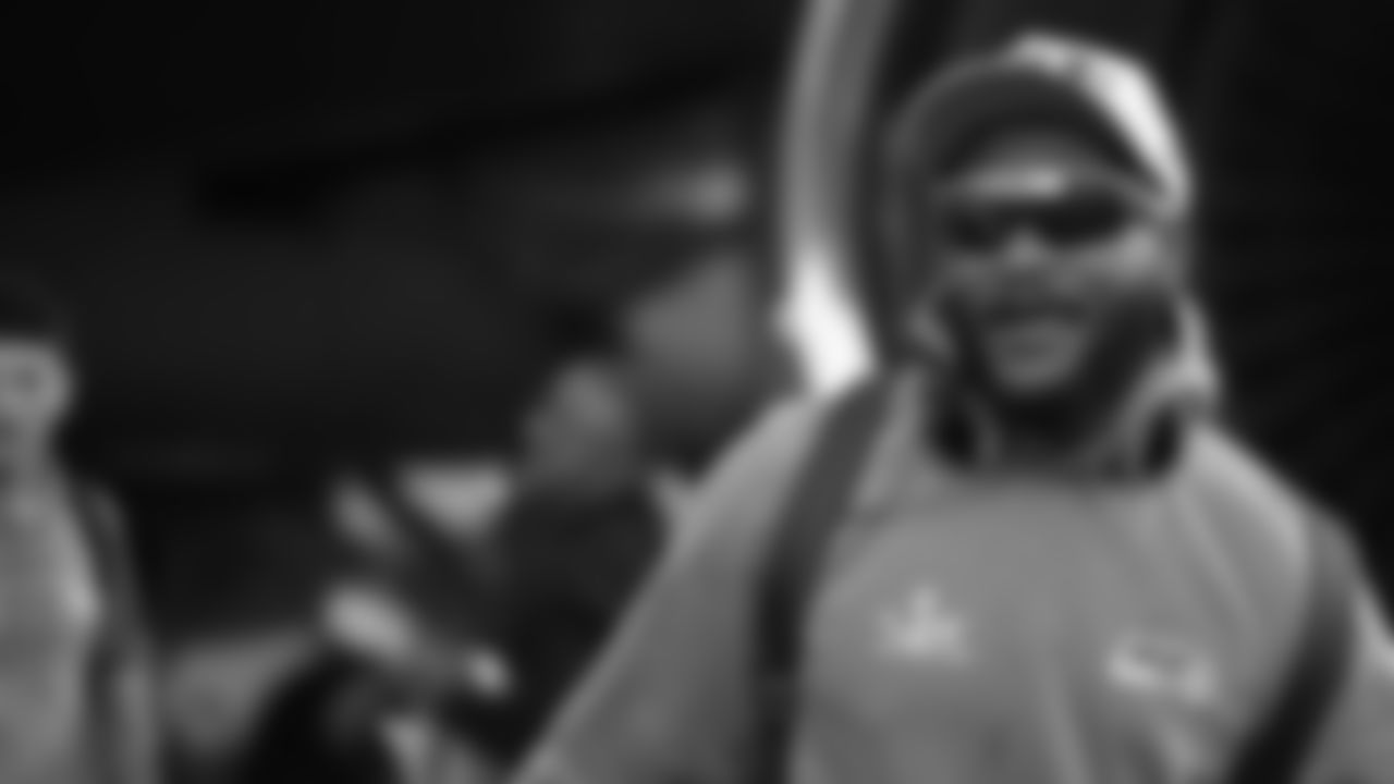 Seahawks linebacker Ernest Jones IV (13 arrived in the Bay Area on Sunday, February 1, 2026.