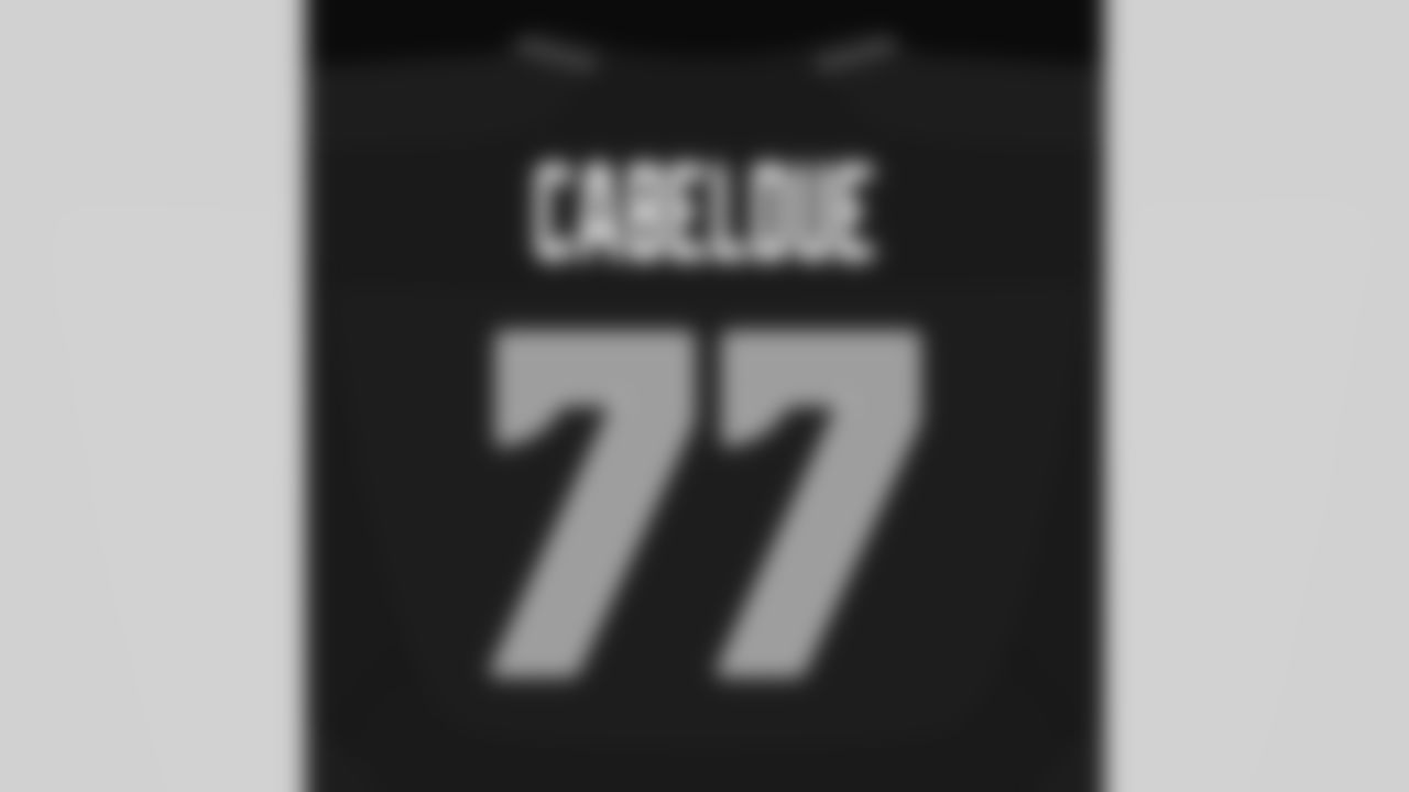 Seahawks guard Bryce Cabeldue (77).