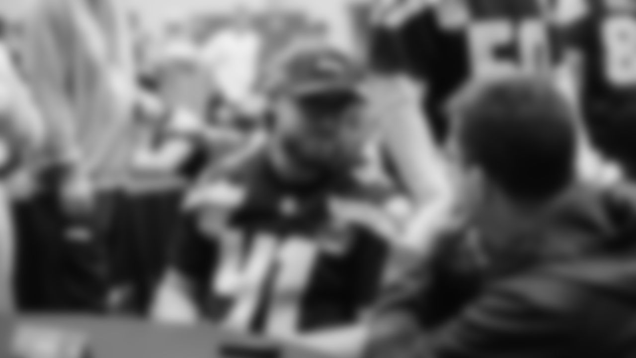 Seahawks long snapper Chris Stoll (41) at day two of press conference Media Availability on February 4, 2026.