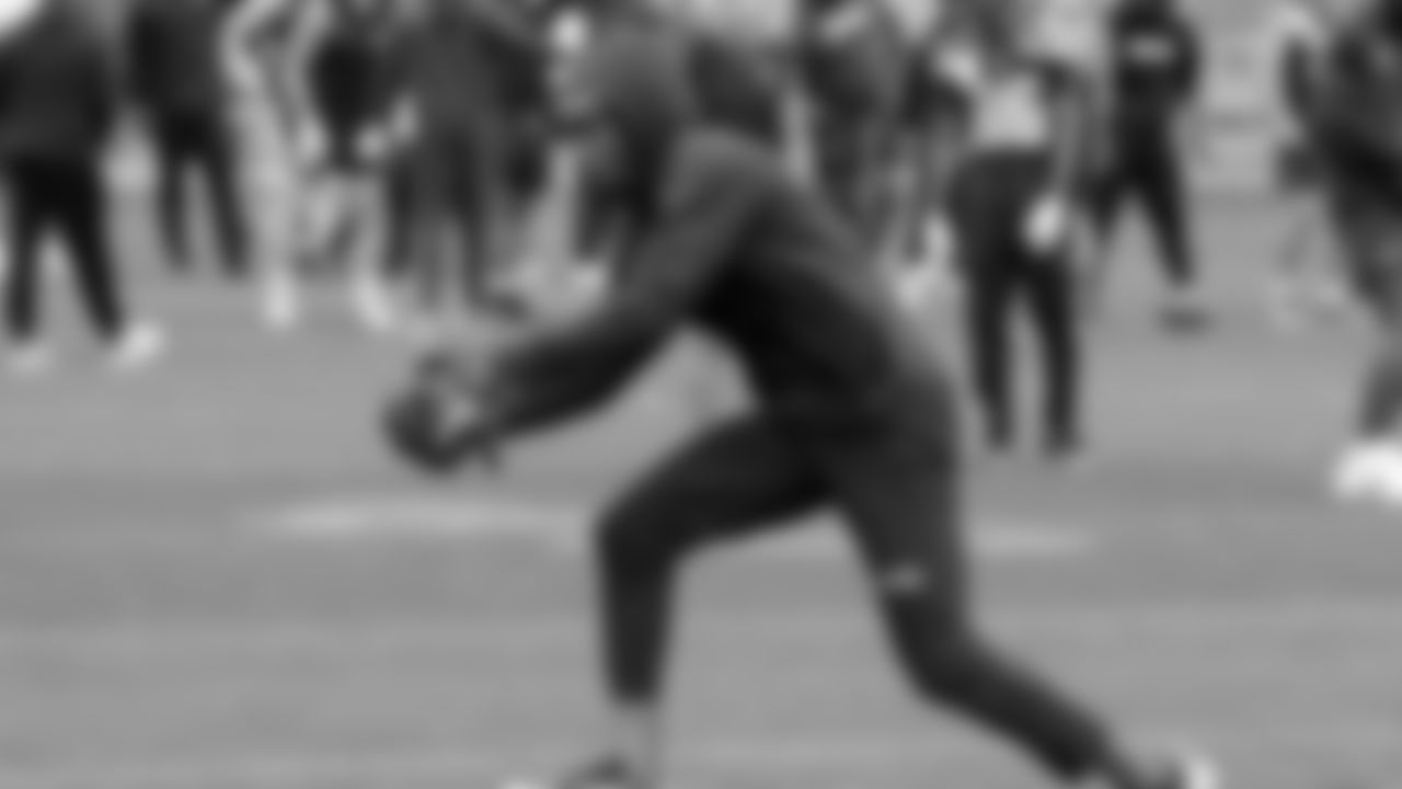 Seahawks wide receiver Marquez Valdes-Scantling (1) participated in a workout on May 13, 2025 at the Virginia Mason Athletic Center.