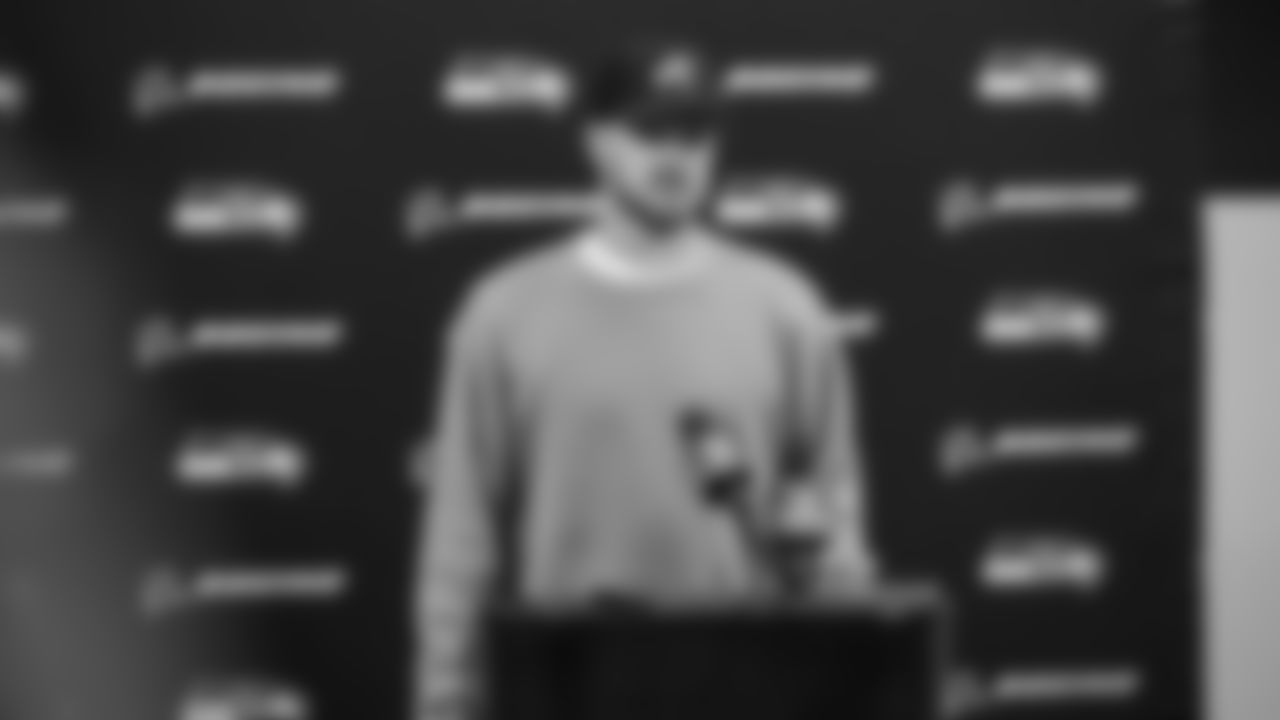 The Seahawks celebrated the 37-9 victory over the Falcons at Mercdes-Benz Stadium.