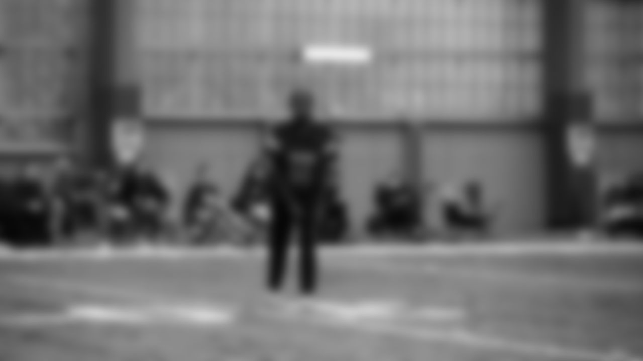 The Seahawks Women's Association packed girls flag kits and hosted a free girls flag football camp at the Seahawks training facility on Saturday, November 8, 2025.