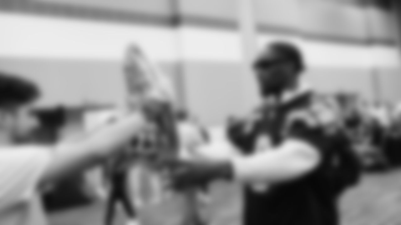 Seahawks defensive end DeMarcus Lawrence (0) at day two of press conference Media Availability on February 4, 2026.