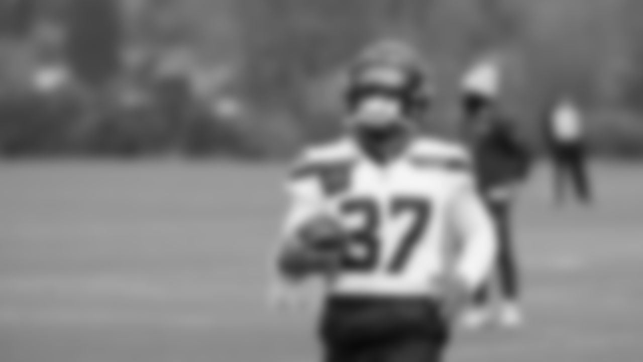 Seahawks safety Quandre Diggs (37) practiced on Thursday, January 8, 2026 at the Virginia Mason Athletic Center.