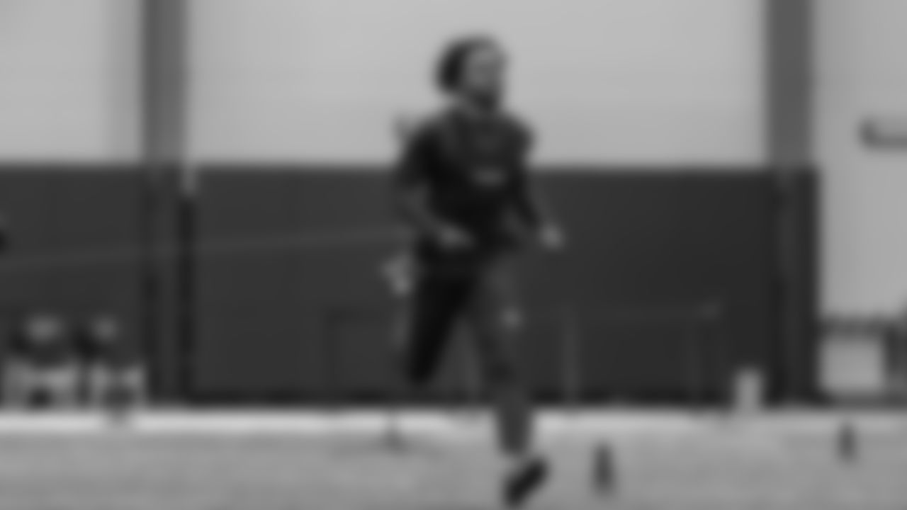 Seahawks cornerback Nehemiah Pritchett (28) participated in a workout on April 29, 2025 at the Virginia Mason Athletic Center.