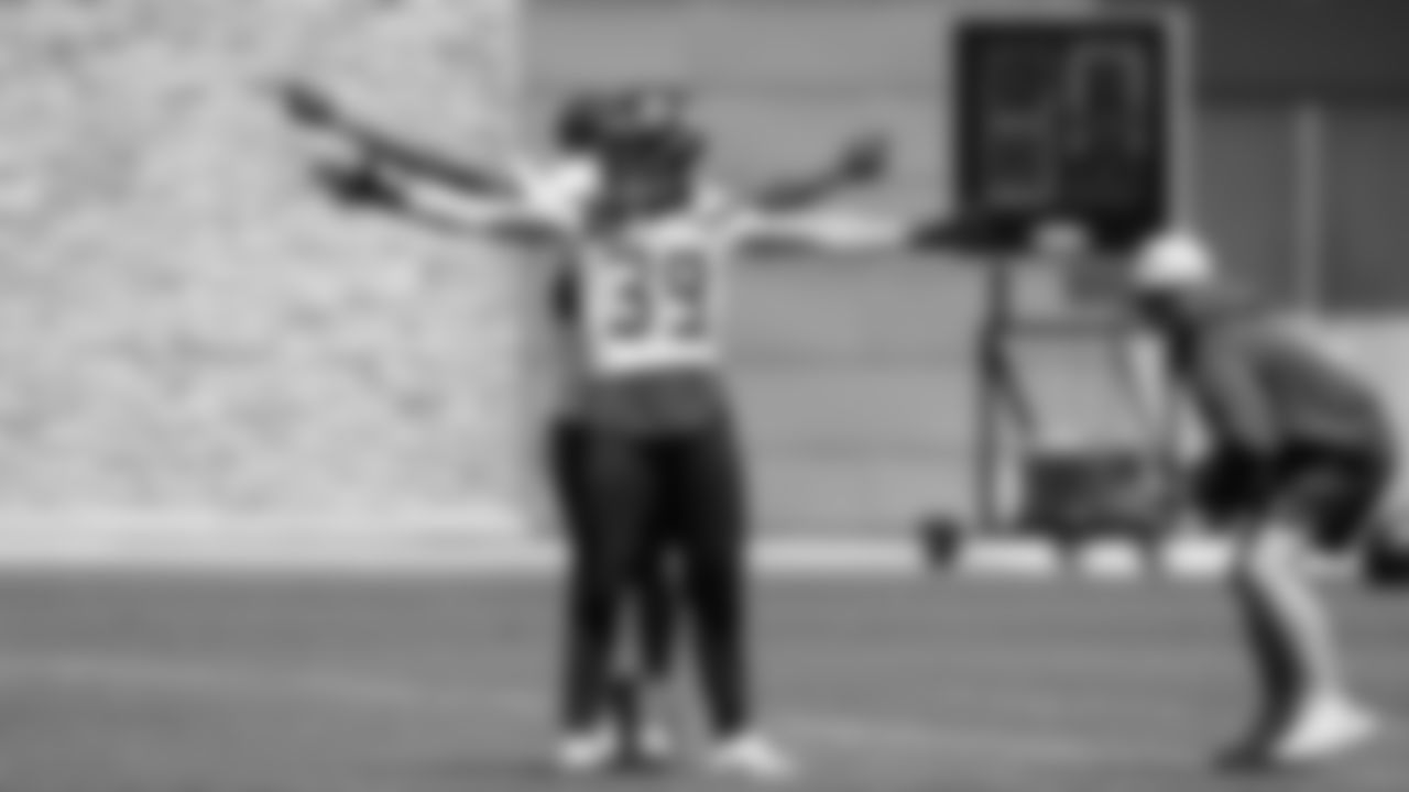 Seahawks cornerback Josh Jobe (29) and safety Ty Okada (39) participated in a workout on day three of OTAs on Friday, May 30, 2025 at the Virginia Mason Athletic Center.