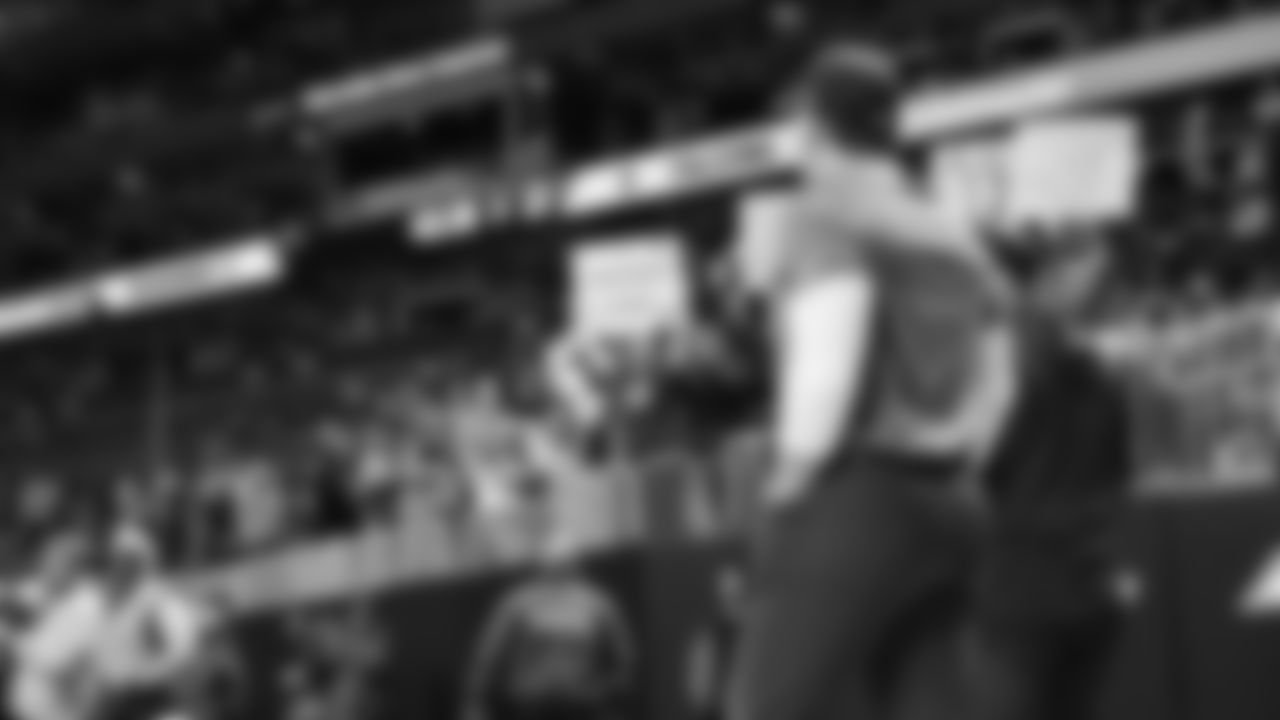 Seahawks head coach Mike Macdonald at Mercedes-Benz Stadium for the Week 14 matchup vs. the Atlanta Falcons.