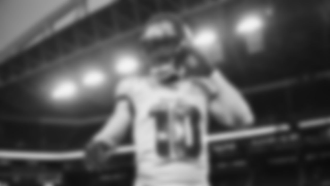 Seahawks wide receiver Cooper Kupp (10) warms up at Lumen Field for the Week 16 matchup vs. the L.A. Rams.