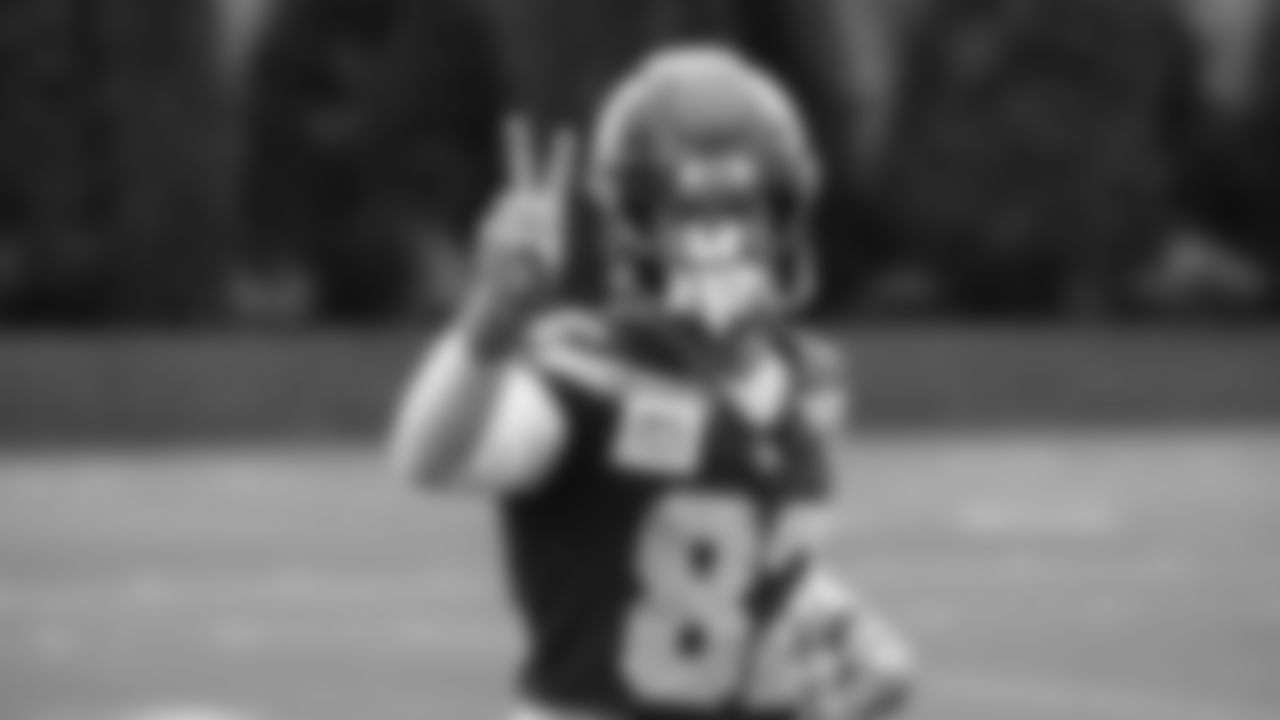 Seahawks wide receiver Cody White (82) practiced on Wednesday, November 5, 2025 at the Virginia Mason Athletic Center.