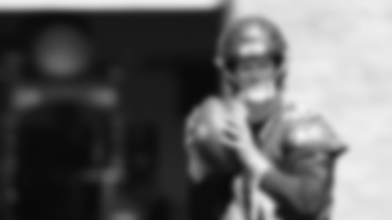 Seahawks quarterback Sam Darnold (14) participated in a workout on day four of OTAs on Monday, June 2, 2025 at the Virginia Mason Athletic Center.