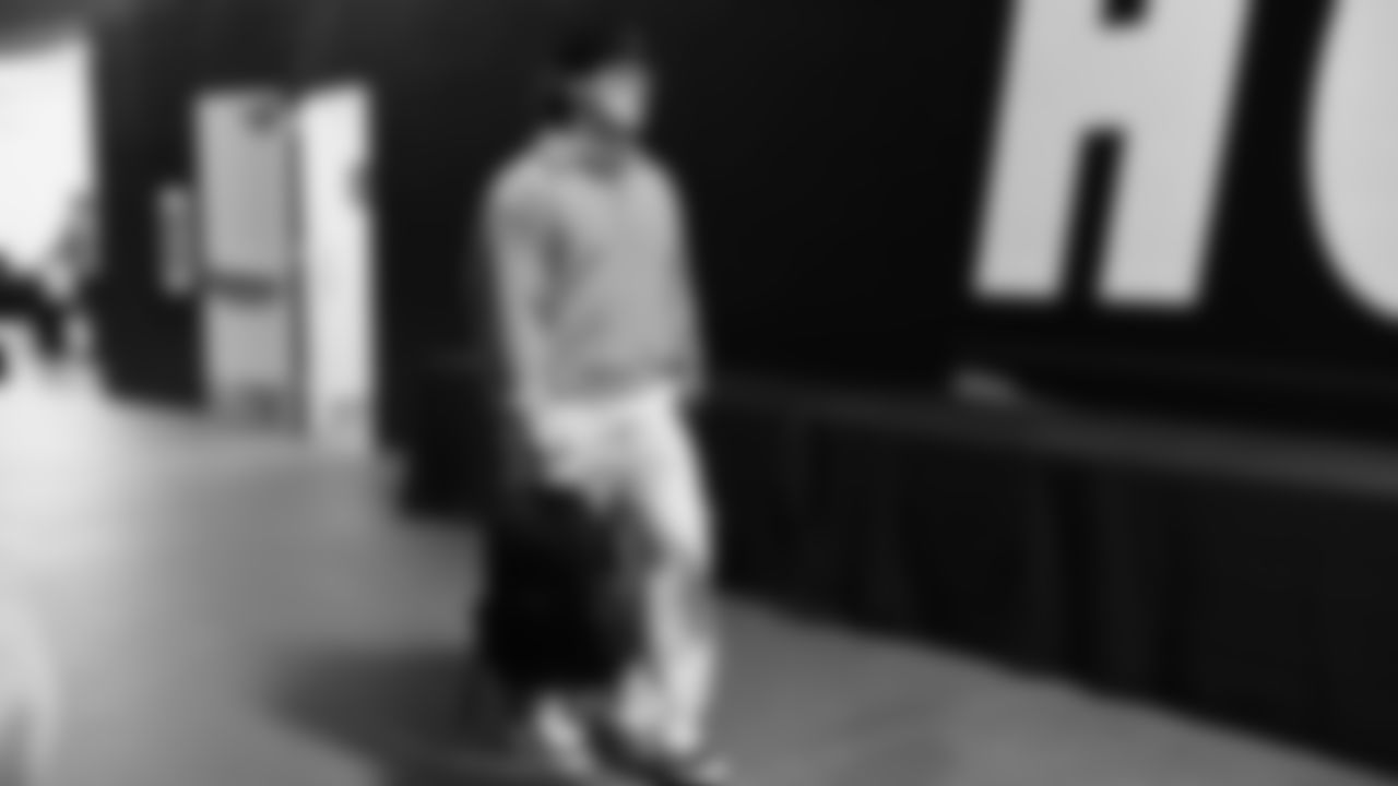 Seahawks linebacker Drake Thomas (42) arrived at Lumen Field for the NFC Championship game vs. the Los Angeles Rams on Sunday, January 25, 2026.