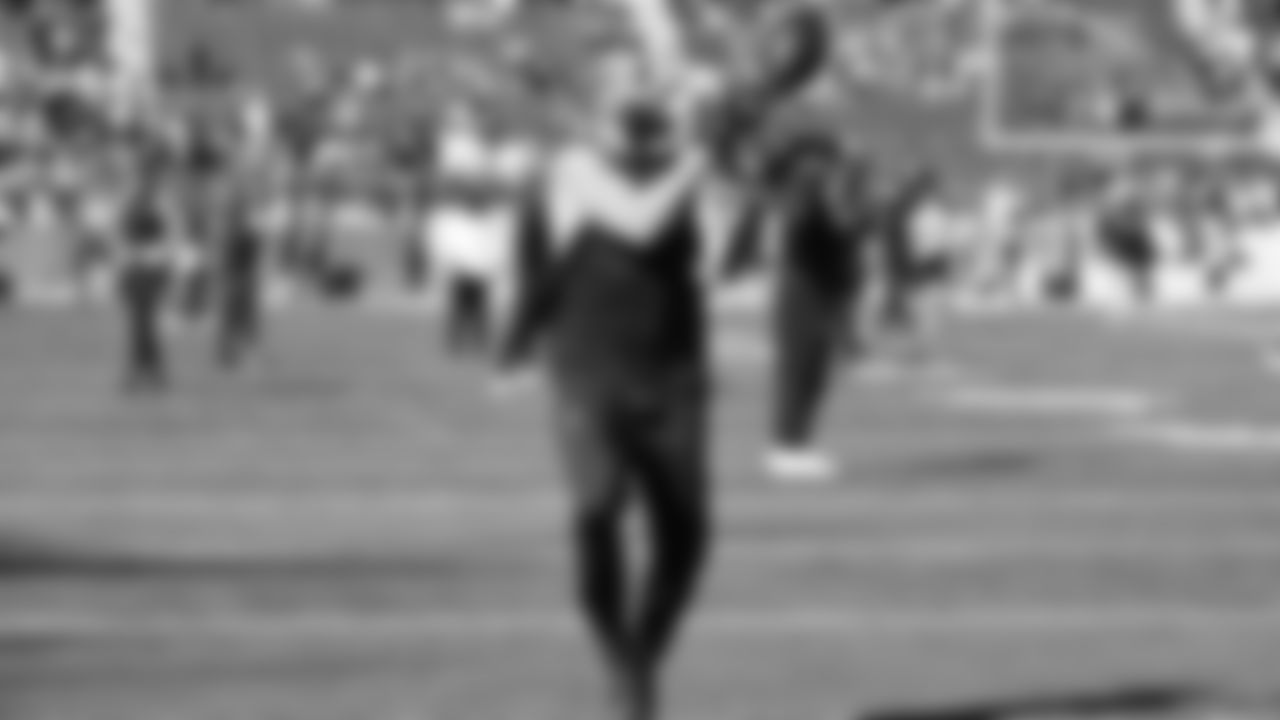 The Seahawks warm up ahead of Super Bowl LX vs. the Patriots at Levi's Stadium on Sunday, February 8, 2026.