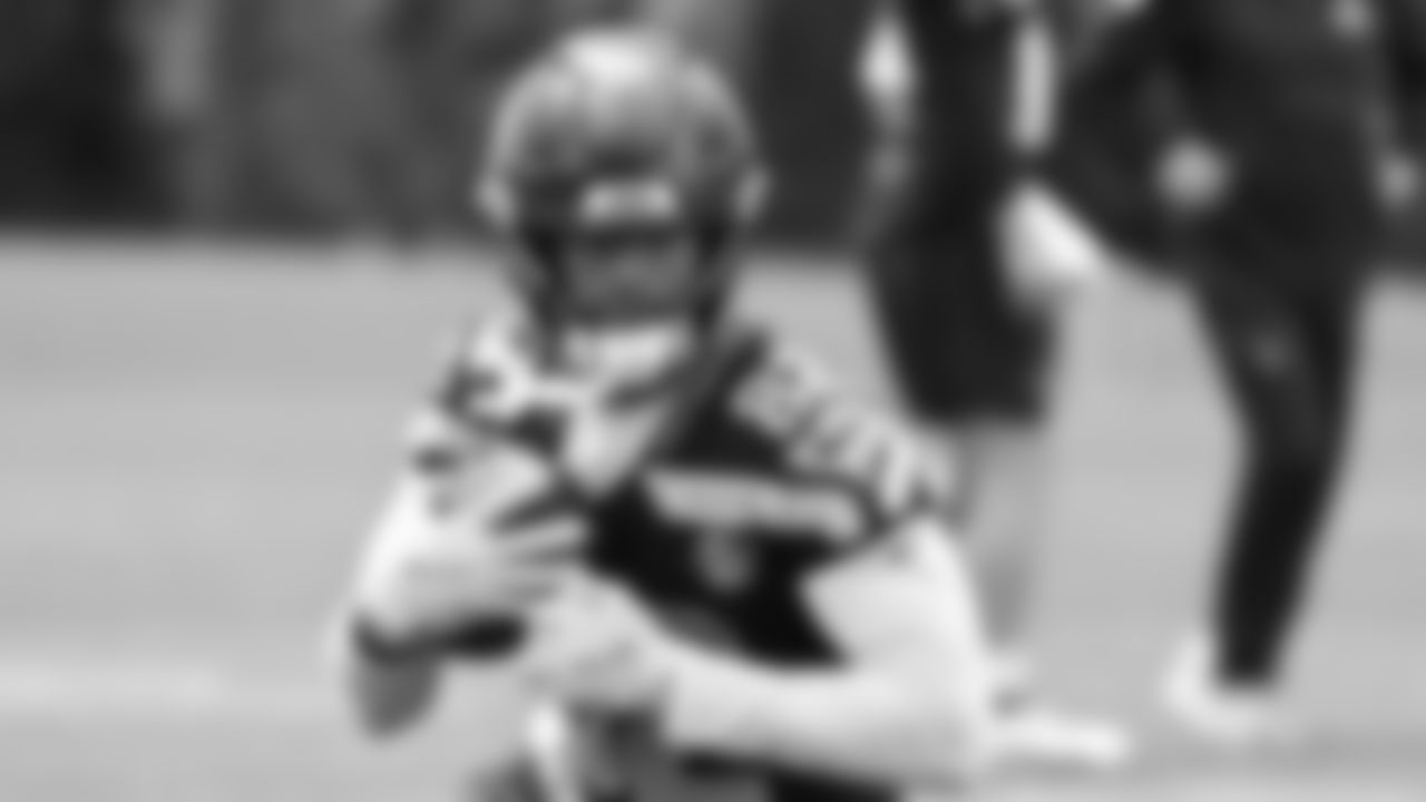 Seahawks wide receiver Cody White (82) participated in a workout on day two of OTAs on Thursday, May 29, 2025 at the Virginia Mason Athletic Center.