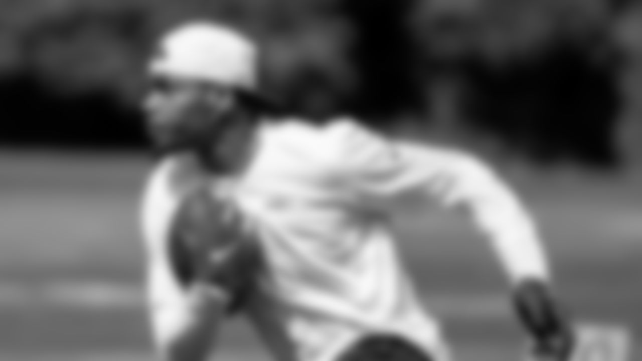 Seahawks wide receiver Marquez Valdes-Scantling (1) participated in a workout on May 8, 2025 at the Virginia Mason Athletic Center.