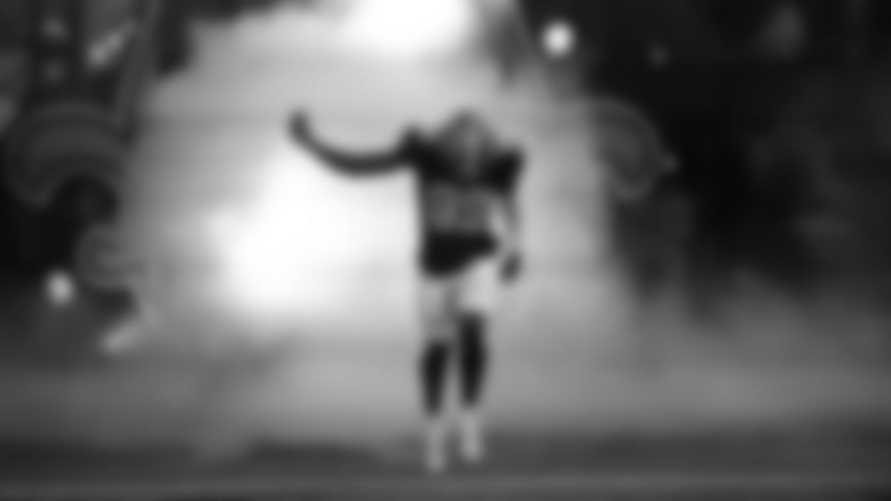 New Orleans Saints wide receiver Rashid Shaheed (89) runs onto the field during player introductions before an NFL football game against the Carolina Panthers in New Orleans, Sunday, Jan. 8, 2023. (AP Photo/Gerald Herbert)