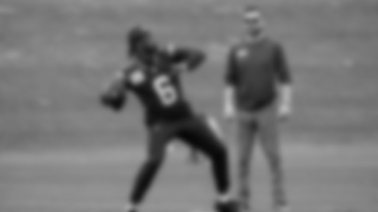 Seahawks quarterback Jalen Milroe (6) participated in a workout on May 13, 2025 at the Virginia Mason Athletic Center.