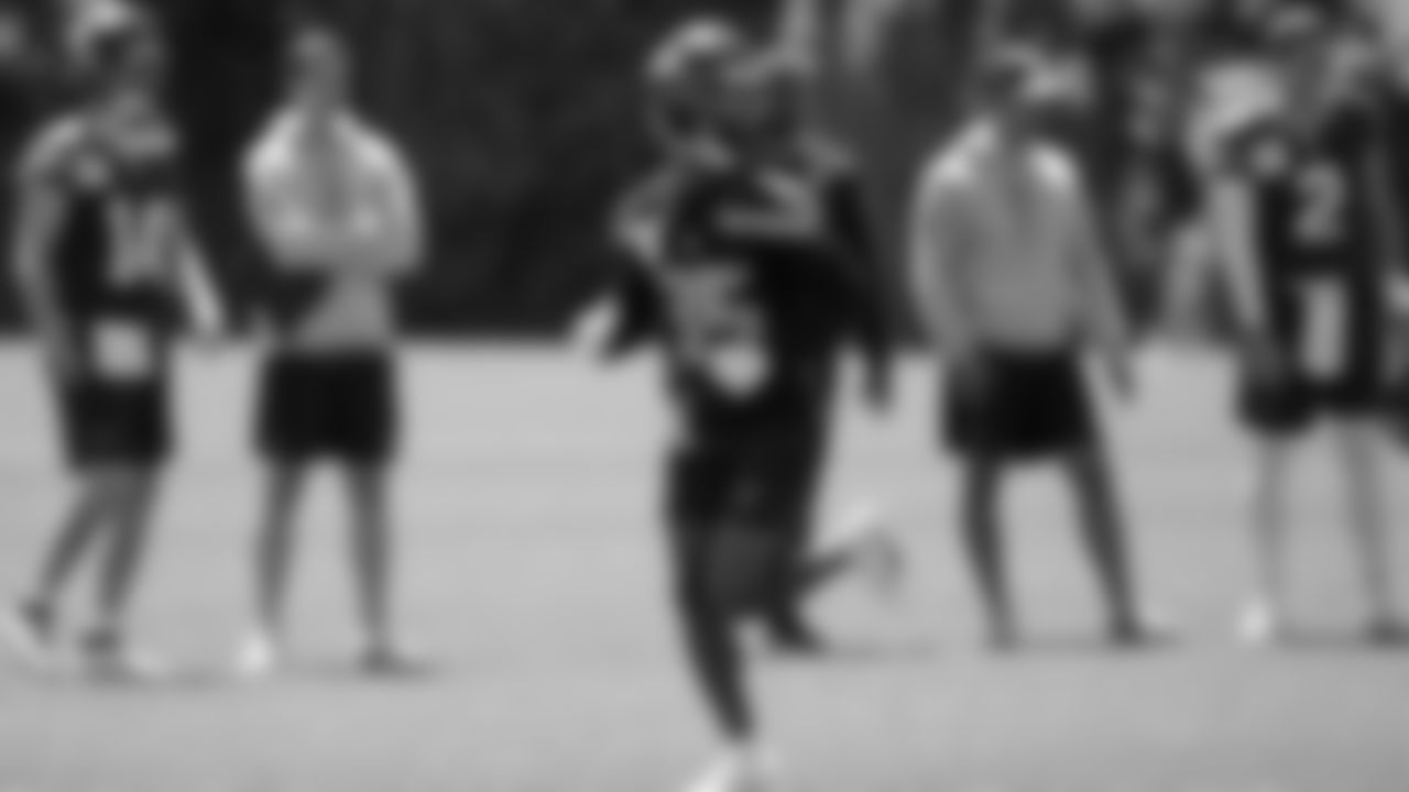 Seahawks wide receiver Montorie Foster Jr. (35) participated in a workout on day six of OTAs on Thursday, June 5, 2025 at the Virginia Mason Athletic Center.
