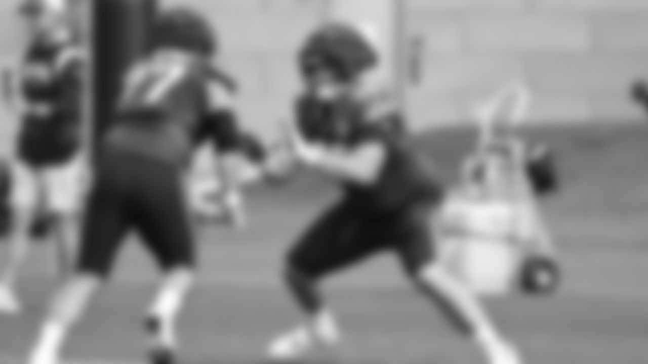 Seahawks guard Grey Zabel (76) practiced on Wednesday, October 29, 2025 at the Virginia Mason Athletic Center.