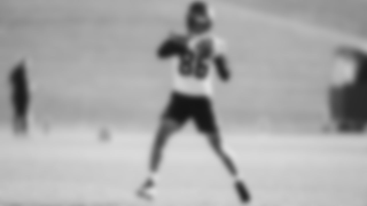 Seahawks wide receiver Ricky White III (86) practiced on Wednesday, December 31, 2025 at the Virginia Mason Athletic Center.