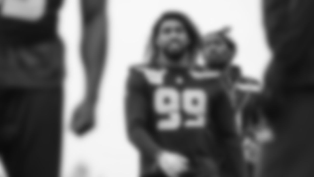 Seahawks defensive end Leonard Williams (99) practiced on Wednesday, November 12, 2025 at the Virginia Mason Athletic Center.