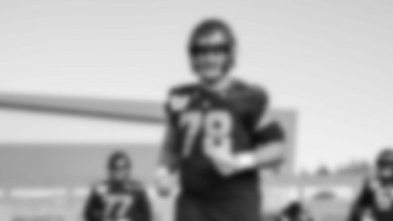 Seahawks offensive lineman Mason Richman (78) practiced on Friday, November 7, 2025 at the Virginia Mason Athletic Center.