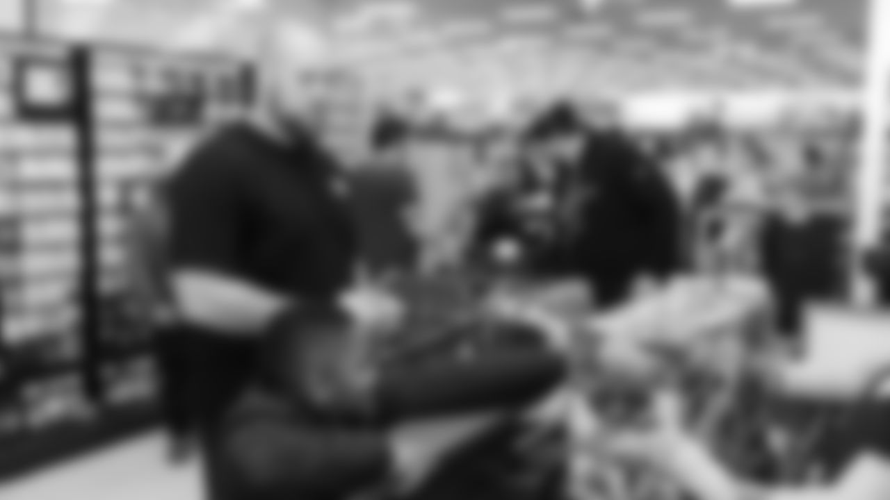 Seahawks offensive lineman Josh Jones was joined by fellow offensive linemen as they hosted a holiday shopping spree for kids from the Boys & Girls Club on December 9, 2025.