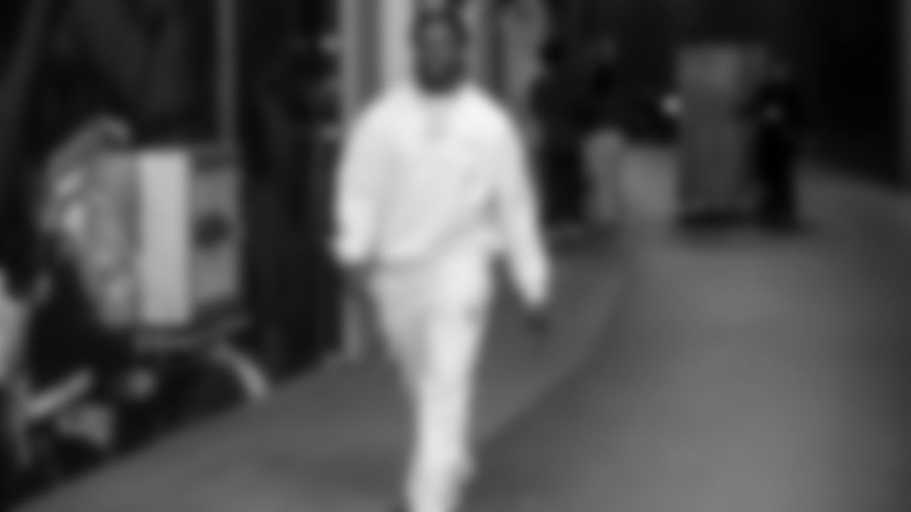 Seahawks linebacker Tyrice Knight (48) arrived at Lumen Field for the Week 13 matchup vs. the Minnesota Vikings.