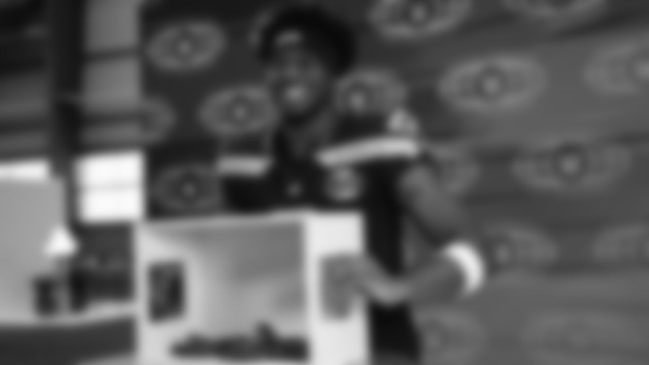 Seahawks safety Nick Emmanwori (3) at Seahawks media day on June 9, 2025