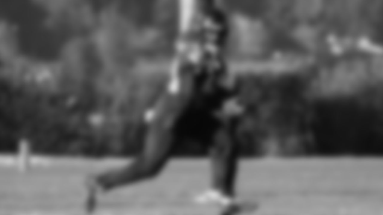 Seahawks wide receiver Dareke Young (83) practiced on Wednesday, January 21, 2026 at the Virginia Mason Athletic Center.