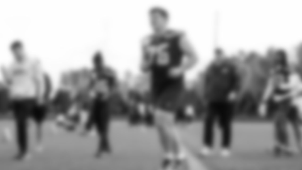 Seahawks guard Grey Zabel (76) participated in a workout on May 12, 2025 at the Virginia Mason Athletic Center.