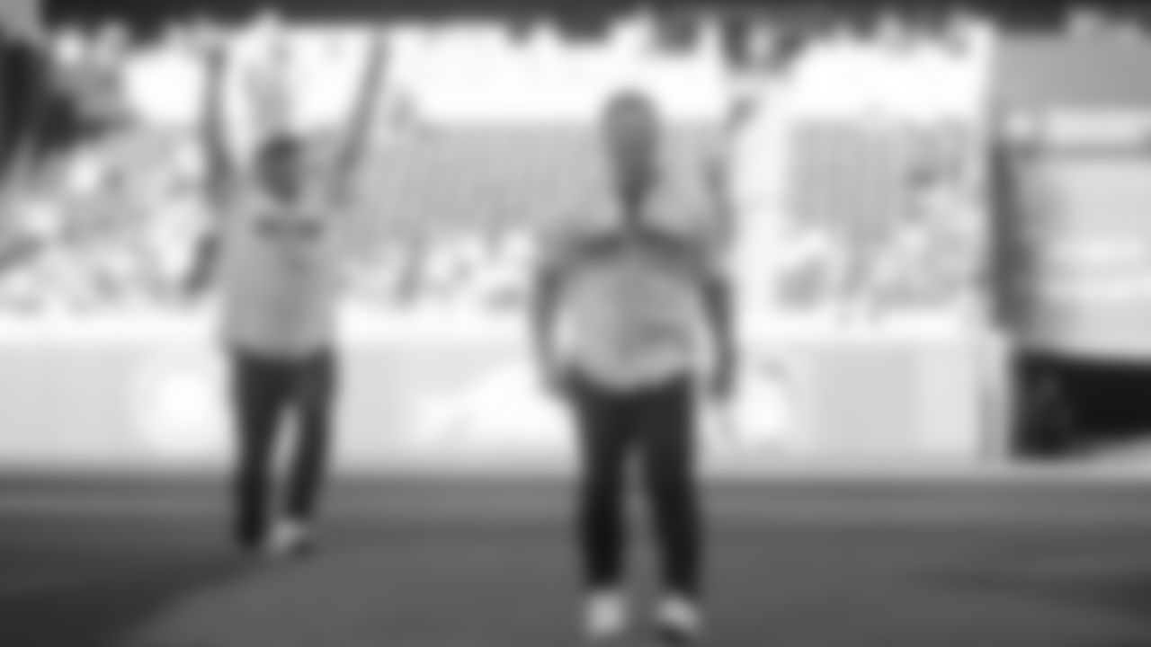 Seahawks head coach Mike Macdonald was joined by comedian Adam Ray as they tossed out the first pitch for the Mariners vs. Yankees game on May 12, 2025 at T-Mobile Park.