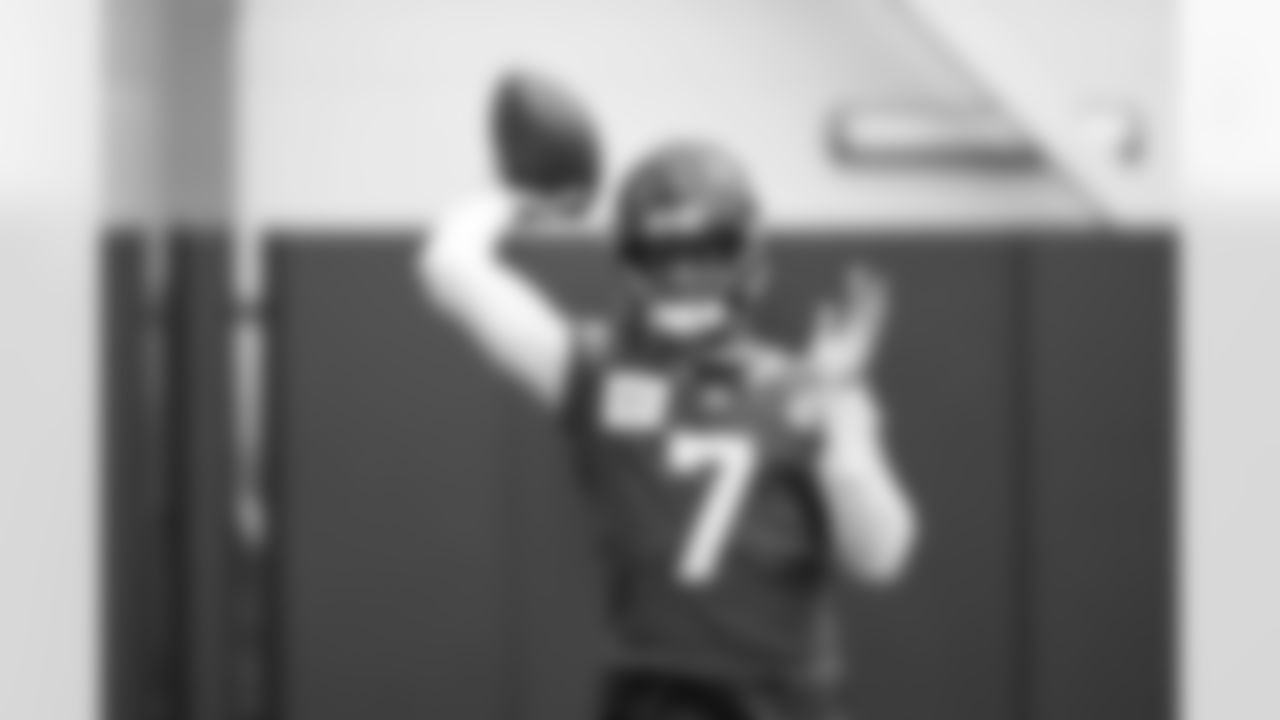 Seahawks quarterback Geno Smith (7) practiced at the Virginia Mason Athletic Center on Thursday, January 2, 2025.