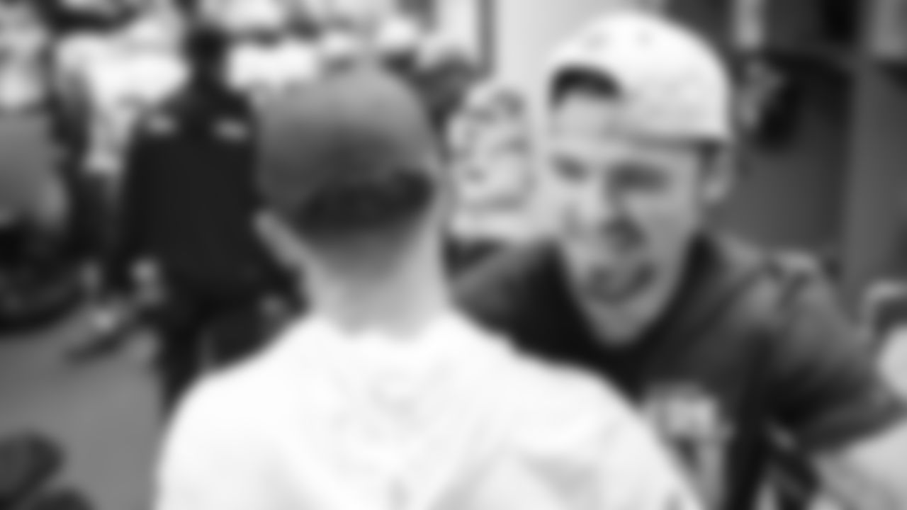 The Seahawks celebrated the win vs. the 49ers at Levi's Stadium in Week 18.