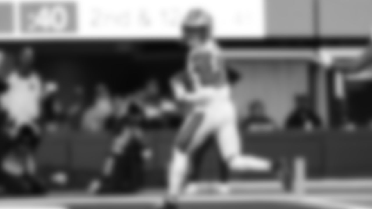 New Orleans Saints wide receiver Rashid Shaheed (22) runs for a touchdown returns during an NFL football game against the Los Angeles Rams on Thursday, December 21, 2023 in Inglewood, California. (Ben Liebenberg via AP)