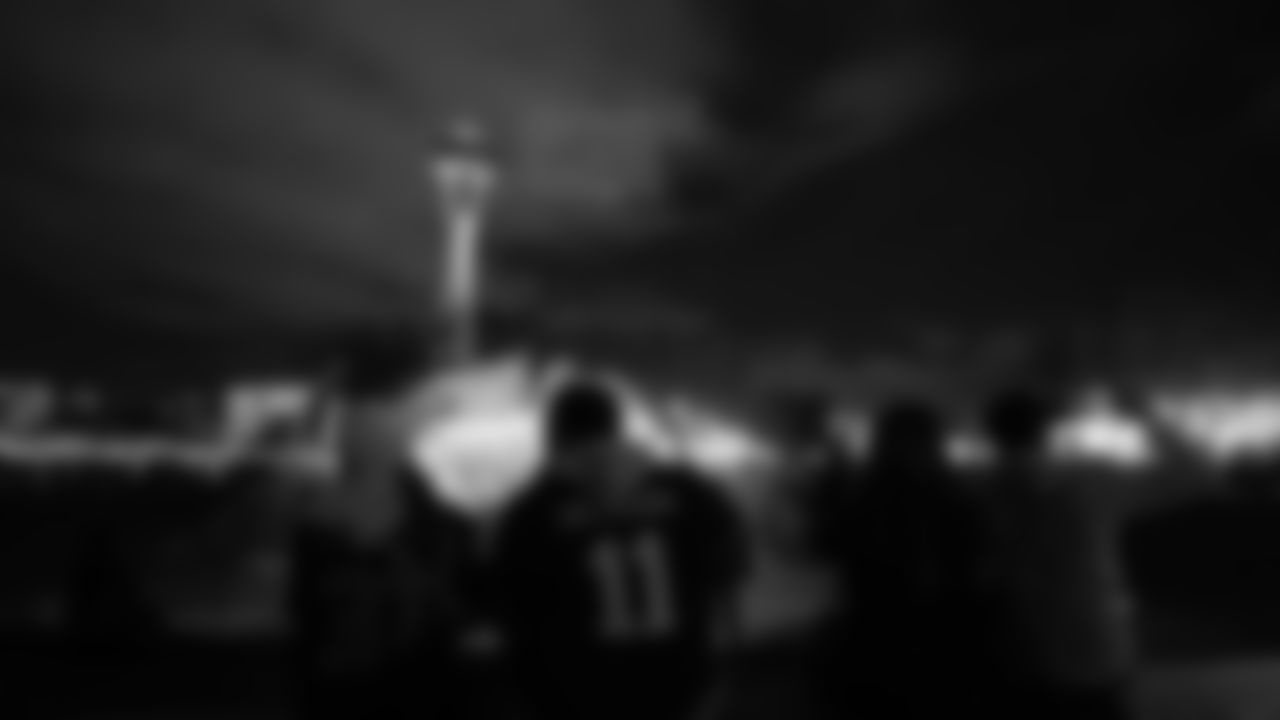 The Seahawks hosted a drone show at the Seattle Center on January 30, 2026 in honor of the team's postseason success.