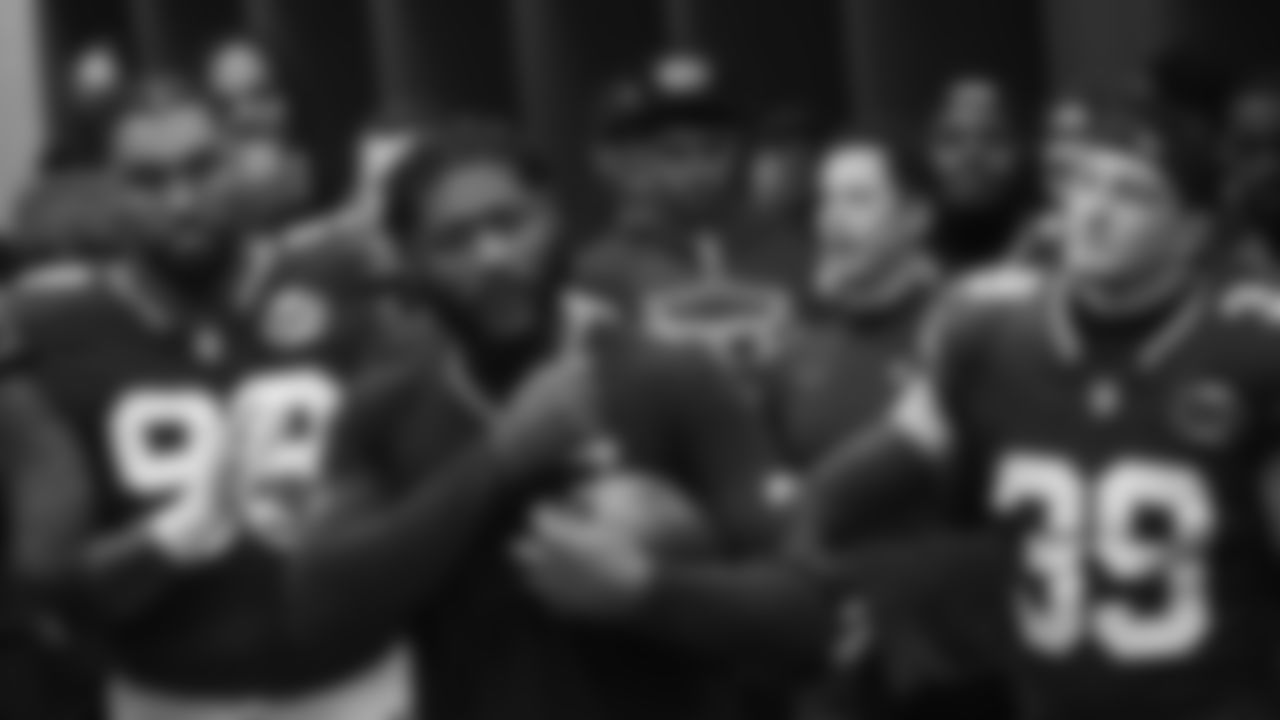 The Seahawks celebrated the 26-0 win vs. the Minnesota Vikings at Lumen Field on November 30, 2025.